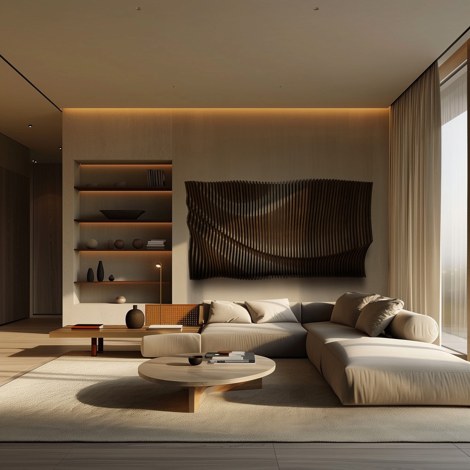 Wave Ripple Flow 3D Parametric  Wall Art  Wall Paneling.